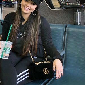 Black velvet Gucci marmont